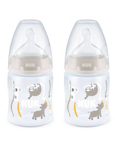 NUK First Choice Plus Temperature Control 150ml Twin Pack-Beige